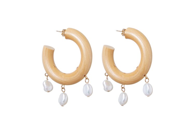 Sophie by sophie hot sale pearl hoops